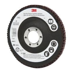 3M - 4-1/2" 36 Grit 7/8" Center Hole Type 27 Ceramic Flap Disc - Caliber Tooling