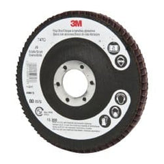 3M - 4-1/2" 36 Grit 7/8" Center Hole Type 27 Ceramic Flap Disc - Caliber Tooling