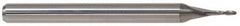 Accupro - 11/16" Diam, 1-1/2" LOC, 2 Flute Solid Carbide Ball End Mill - Uncoated, Single End, 4" OAL, 3/4" Shank Diam, Spiral Flute - Caliber Tooling