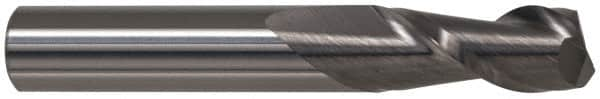 Accupro - 11/16", 1-1/2" LOC, 3/4" Shank Diam, 4" OAL, 2 Flute, Solid Carbide Square End Mill - Single End, TiCN Finish, Spiral Flute, 40° Helix, Centercutting, Right Hand Cut, Right Hand Flute - Caliber Tooling