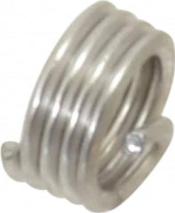 Recoil - M3x0.50 Metric Coarse, 3mm OAL, Free Running Helical Insert - 3-3/4 Free Coils, Tanged, Stainless Steel, Bright Finish, 1D Insert Length - Exact Industrial Supply