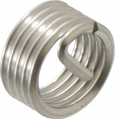 Recoil - M12x1.75 Metric Coarse, 12mm OAL, Free Running Helical Insert - 5 Free Coils, Tanged, Stainless Steel, Bright Finish, 1D Insert Length - Exact Industrial Supply