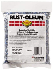 Rust-Oleum - Black/White/Blue Vinyl Floor Chips - 1 Lb Plastic Bag - Caliber Tooling