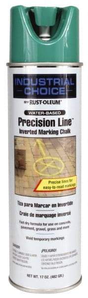 Rust-Oleum - 17 fl oz Green Marking Chalk - 500' to 530' Coverage at 1-1/4" Wide, Water-Based Formula - Caliber Tooling