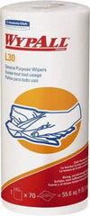 WypAll - L30 Dry General Purpose Wipes - Small Roll, 10-3/8" x 11" Sheet Size, White - Caliber Tooling