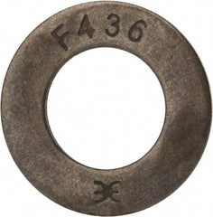 Value Collection - 1-1/8" Screw, Grade SAE 1035-1050 Steel Structural Flat Washer - 1-1/4" ID x 2-1/4" OD, Plain Finish - Caliber Tooling