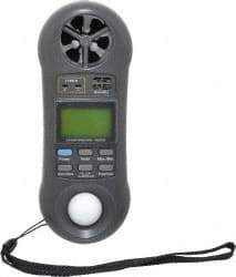 General - 0.4 to 30 m/Sec Air Anemometer, Hygrometer, Thermometer and Light Meter - 1300°F Max - Caliber Tooling