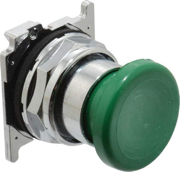 Eaton Cutler-Hammer - Extended Mushroom Head Pushbutton Switch Operator - Green, Round Button, Nonilluminated - Caliber Tooling