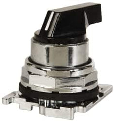 Eaton Cutler-Hammer - 30-1/2mm Mount Hole, 4 Position, Lever Operated, Selector Switch with Cam and Cap - Black, Maintained (MA) - Caliber Tooling