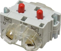 Eaton Cutler-Hammer - 2NC, 0.5 Amp, Electrical Switch Contact Block - 120 VAC/VDC, Pressure Terminal, 30-1/2mm Hole, For Use with E34 Operators, Standard 10250T - Caliber Tooling