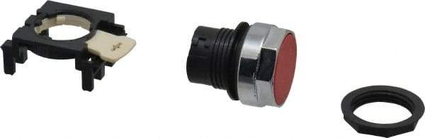 Eaton Cutler-Hammer - 25mm Mount Hole, Flush, Pushbutton Switch Only - Round, Red Pushbutton, Nonilluminated, Momentary (MO) - Caliber Tooling