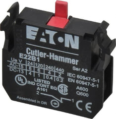 Eaton Cutler-Hammer - NC, Electrical Switch Contact Block - 22-1/2mm Hole, For Use with Indicating Lights, Pushbuttons - Caliber Tooling