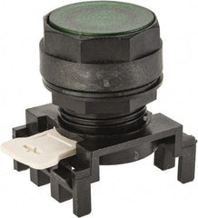 Eaton Cutler-Hammer - 25mm Mount Hole, Flush, Pushbutton Switch Only - Round, Green Pushbutton, Illuminated, Momentary (MO) - Caliber Tooling