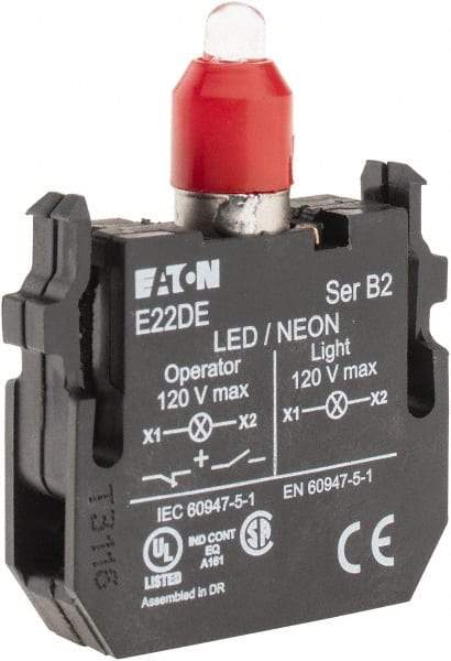 Eaton Cutler-Hammer - 24 VAC/VDC Red Lens LED Indicating Light - Caliber Tooling