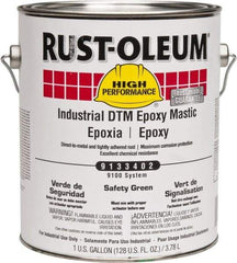 Rust-Oleum - 1 Gal Gloss Safety Green Epoxy Mastic - 100 to 225 Sq Ft/Gal Coverage, <340 g/L VOC Content, Direct to Metal - Caliber Tooling