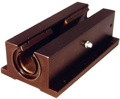 L.M76 - 2.0012" Inside Diam, Open Twin Pillow Block Linear Bearing - 6" Overall Width - Caliber Tooling