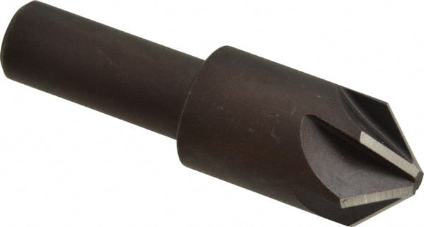 Keo - 3/4" Head Diam, 1/2" Shank Diam, 6 Flute 90° High Speed Steel Countersink - Caliber Tooling