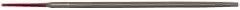 Simonds File - 6" Long, Second Cut, Round American-Pattern File - Double Cut, Tang - Caliber Tooling