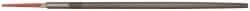 Simonds File - 8" Long, Second Cut, Round American-Pattern File - Double Cut, Tang - Caliber Tooling