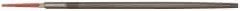 Simonds File - 8" Long, Second Cut, Round American-Pattern File - Double Cut, Tang - Caliber Tooling