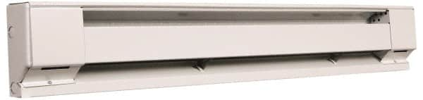 Marley - 48" Long, 277 Volt, 1000 Watt, 3413 BTU, Electric Baseboard Heater - Copper Element, Aluminum Fins, White - Caliber Tooling