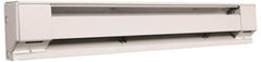 Marley - 72" Long, 208 Volt, 1500 Watt, 5100 BTU, Electric Baseboard Heater - Copper Element, Aluminum Fins, White - Caliber Tooling