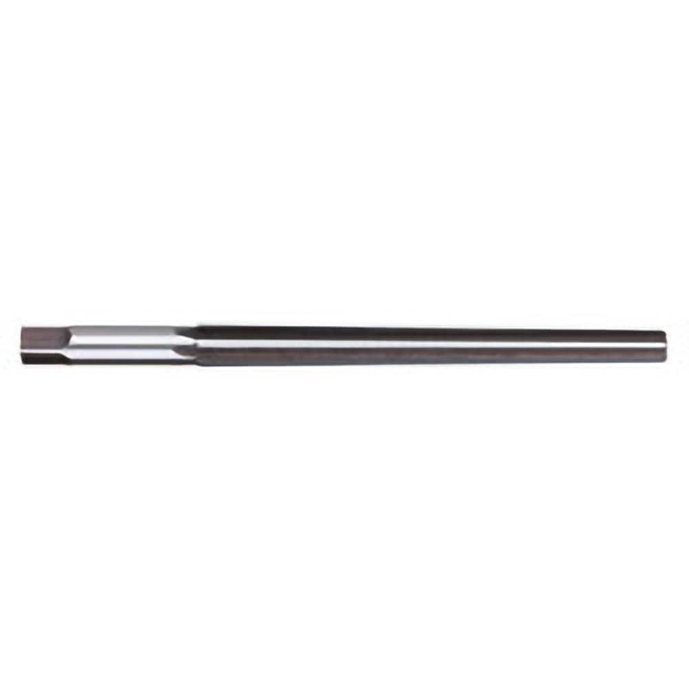 #8 Pin 0.3971″ Small End/0.505″ Large End Straight Flute High Speed Steel Taper Pin Reamer Uncoated, 5-3/16″ Flute Length, 7-3/16″ OAL, 6 Flutes, 7/16″ Diam Straight-Cylindrical Shank, RH Cut