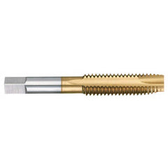 Titan USA - Spiral Point Taps; Thread Size (Inch): 3/8-16 ; Number of Flutes: 3 ; Chamfer: Plug ; Class of Fit: 2B/3B ; Thread Limit: H3 ; Finish/Coating: TiN - Exact Industrial Supply