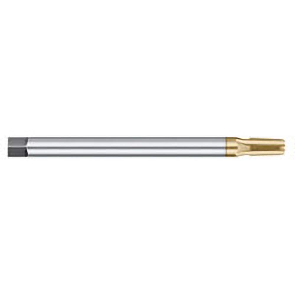 Extension Pipe Taps; Thread Size (Inch): 1/8-27; Thread Standard: NPT; Material: High Speed Steel; Finish/Coating: TiN; Number of Flutes: 4; Thread Profile: Standard; Chamfer: Taper; Overall Length (Inch): 6; Series/List: 890