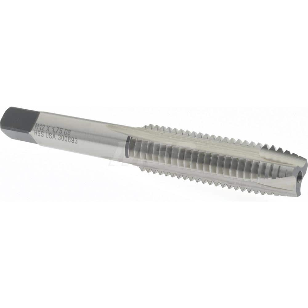 Titan USA - Spiral Point Taps; Thread Size (mm): M12x1.75 ; Number of Flutes: 3 ; Chamfer: Plug ; Class of Fit: 6H ; Thread Limit: D6 ; Finish/Coating: Uncoated - Exact Industrial Supply