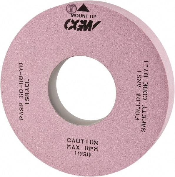 Camel Grinding Wheels - 20" Diam x 8" Hole x 2" Wide Centerless & Cylindrical Grinding Wheel - 60 Grit, Aluminum Oxide, Type 1, Vitrified Bond, No Recess - Caliber Tooling