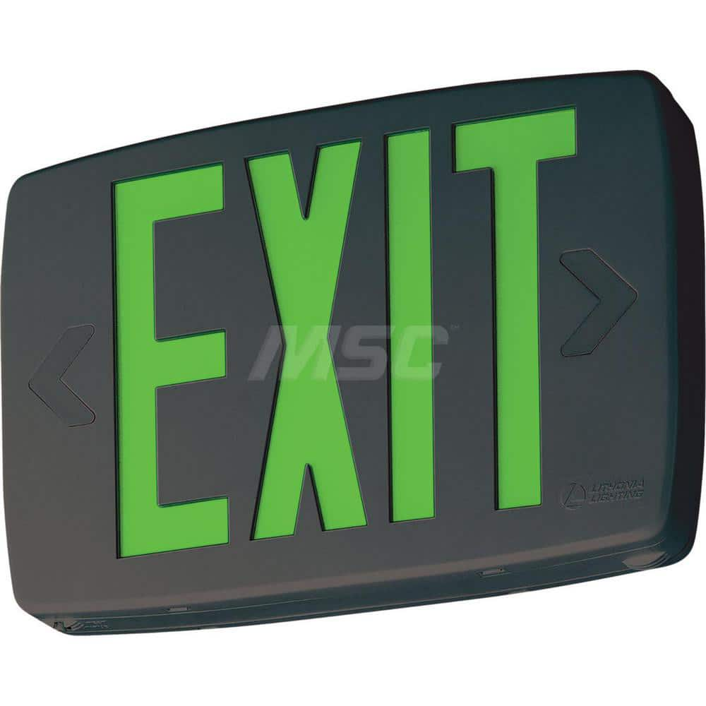 Combination Exit Signs; Mounting Type: Surface Mount; Wall Mount; Ceiling Mount; Number of Faces: 2; Lamp Type: LED; Number of Heads: 0