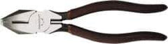 Paramount - 6-3/16" OAL, 1-3/32" Jaw Length x 29/32" Jaw Width, Linesman's Pliers - Serrated Pipe Jaw, New England Style Head, Plastic Dipped Handles - Caliber Tooling