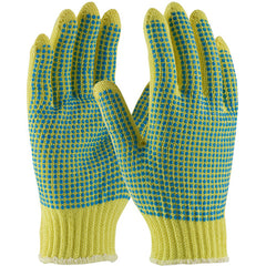 ‎08-K312/S Gloves w/Kevlar Brand - 100% Kevlar - 7 Gg - M. Wgt - ANSI2 Dots 2 Sides/Extended Cuff - Exact Industrial Supply