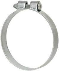 Made in USA - 6.17" ID, Steel Zinc Plated BCE Band Style Clamp - 0.12" Thick, 6" Hose - Caliber Tooling