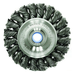 ‎3″ Diameter-3/8″-1/2″ Arbor Hole - Knot Twist Steel Wire Straight Wheel - Caliber Tooling