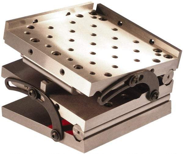 Suburban Tool - 12" Long x 8" Wide x 4-3/16" High, Compound Precision Steel Sine Plate - Square to within 0.0003", 0.0002 (C1), 0.0002 (C2)" Tolerance, 3/8-16 Hole - Caliber Tooling