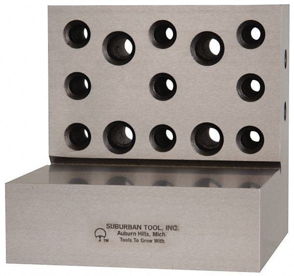 Suburban Tool - 4" Wide x 4" Deep x 4" High Steel Precision-Ground Angle Plate - Caliber Tooling