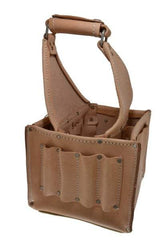 CLC - 17 Pocket Natural Leather Tool Tote - 8" Wide - Caliber Tooling