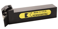 Kennametal - MVUN, Right Hand Cut, 3° Lead Angle, 1-1/4" Shank Height x 1-1/4" Shank Width, Negative Rake Indexable Turning Toolholder - 5" OAL, VN..43. Insert Compatibility, Series Kenloc - Caliber Tooling