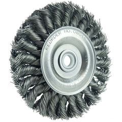 ‎4″ Standard Twist Knot Wire Wheel, .020″ Steel Fill, 1/2″-3/8″ Arbor Hole - Caliber Tooling