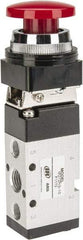 ARO/Ingersoll-Rand - 1/4" NPT Manual Mechanical Valve - 4-Way, 2 Position, Push-Button/Spring & 0.7 CV Rate - Caliber Tooling