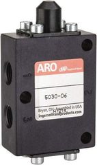 ARO/Ingersoll-Rand - 1/8" NPT Manual Mechanical Valve - 3-Way, 2 Position, Cam Stem/Spring & 0.4 CV Rate - Caliber Tooling