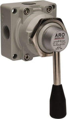 ARO/Ingersoll-Rand - 1/2" NPT Manual Mechanical Valve - 4-Way, 3 Position, Lever/Manual & 2.4 CV Rate - Caliber Tooling