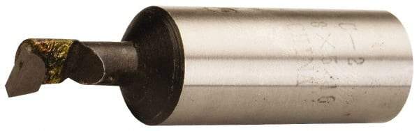 Interstate - 7/8" Min Bore Diam, 4-1/2" Max Bore Depth, 1 Shank Diam, Boring Bar - Right Hand Cut, Carbide-Tipped, Bright Finish - Exact Industrial Supply