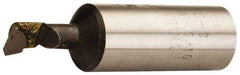 Made in USA - 7/16" Min Bore Diam, 1-1/8" Max Bore Depth, 5/8 Shank Diam, Boring Bar - Right Hand Cut, Carbide-Tipped, Bright Finish - Exact Industrial Supply