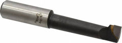 Interstate - 11/16" Min Bore Diam, 2-13/16" Max Bore Depth, 3/4 Shank Diam, Boring Bar - Right Hand Cut, Carbide-Tipped, Bright Finish - Exact Industrial Supply