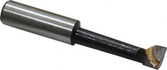 Interstate - 7/16" Min Bore Diam, 1-11/16" Max Bore Depth, 1/2 Shank Diam, Boring Bar - Right Hand Cut, Carbide-Tipped, Bright Finish - Exact Industrial Supply