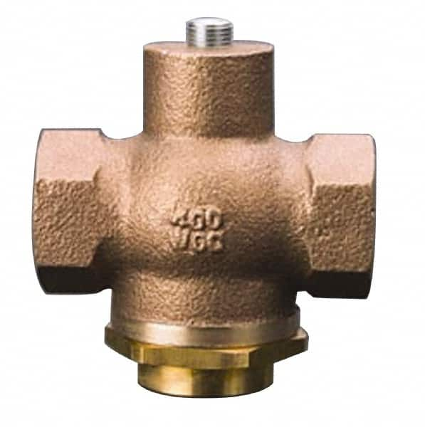 Kingston - 1-1/2" Brass Check Valve - Inline, FNPT x FNPT, 400 WOG - Caliber Tooling