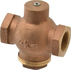 Kingston - 1" Brass Check Valve - Inline, FNPT x FNPT, 400 WOG - Caliber Tooling